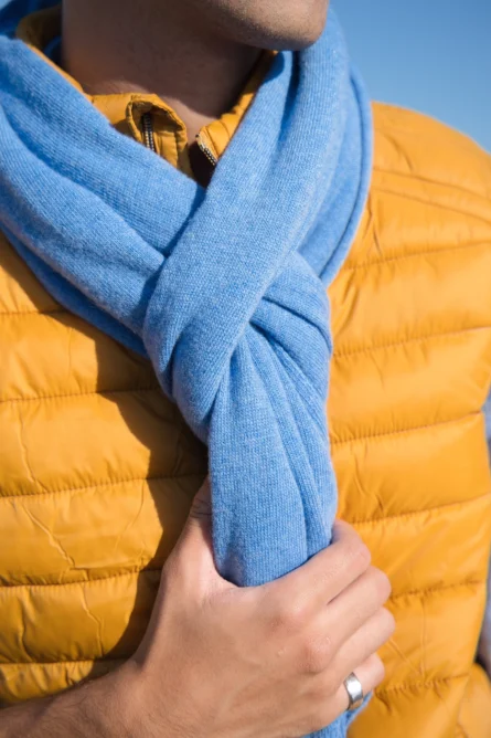 Bufanda Azul Lana y Cashmere