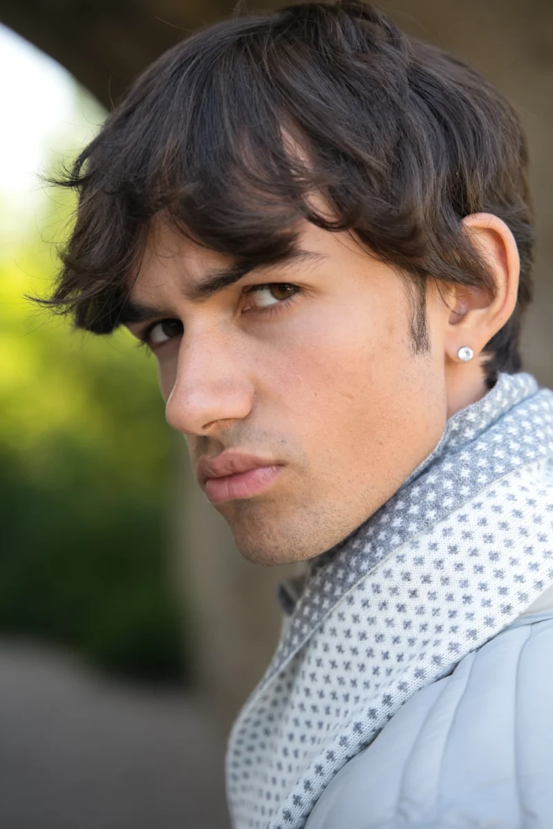 Bufanda Gris Claro y Gris Oscuro Jacquard