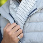 Bufanda Gris Claro y Gris Oscuro Jacquard