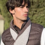 Bufanda Marrón y Crema Jacquard