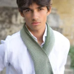 Bufanda Verde Claro y Verde Oscuro Jacquard