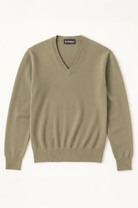 Jersey Cashmere Cuello Pico - Imagen 8