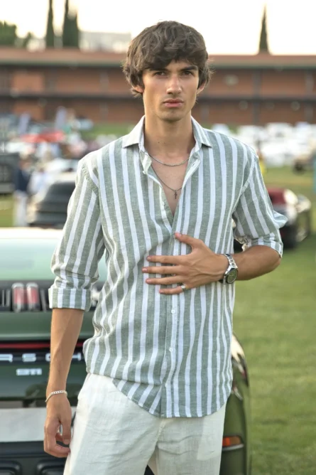 Camisa de Lino / Algodón Musgo