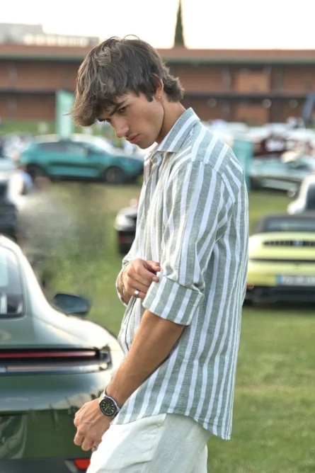 Camisa de Lino / Algodón Musgo