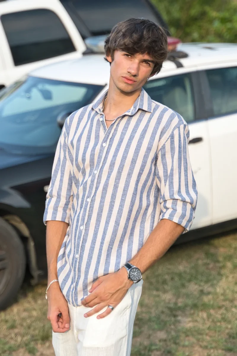 Camisa de Lino / Algodón Vaquero