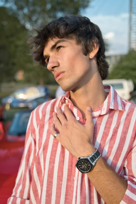 Camisa de Lino / Algodón Cereza