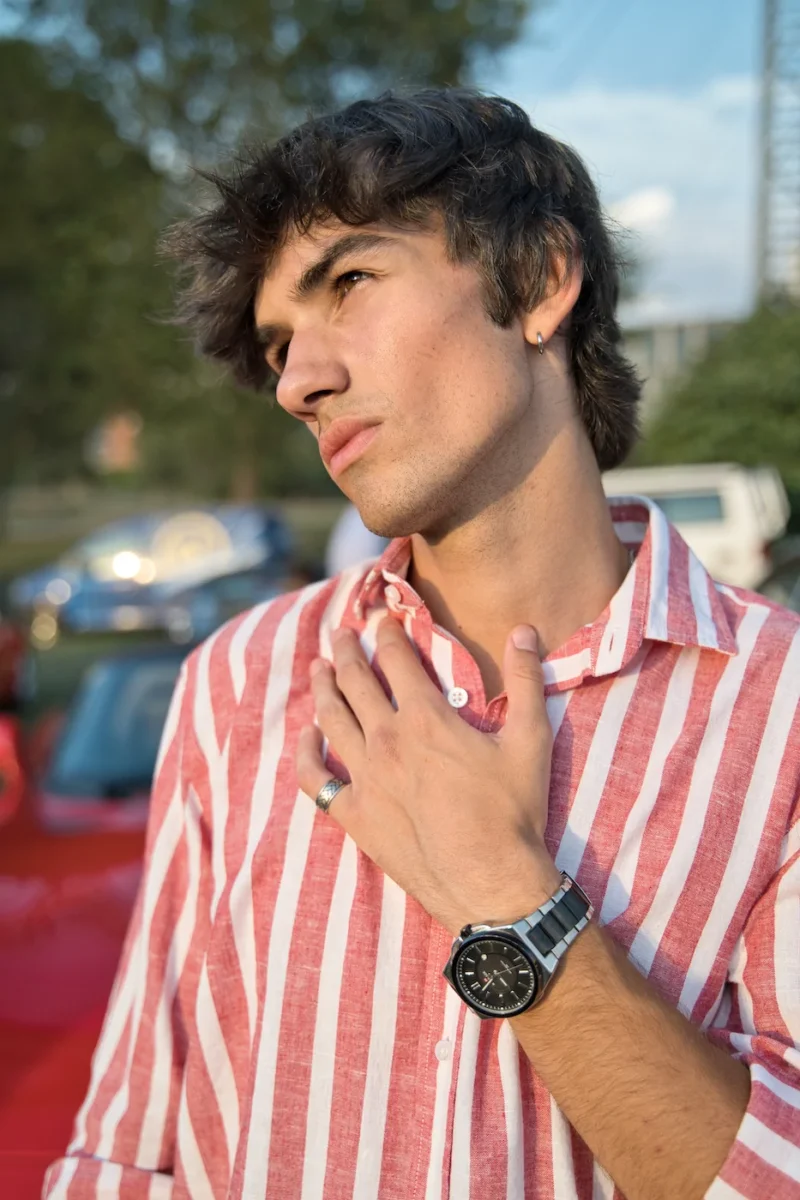 Camisa de Lino / Algodón Cereza