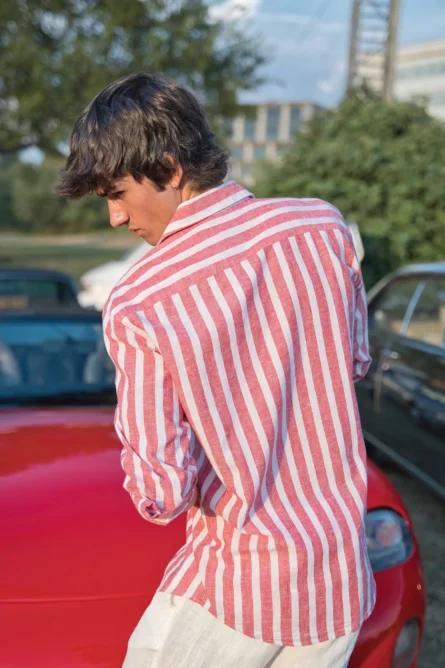 Camisa de Lino / Algodón Cereza