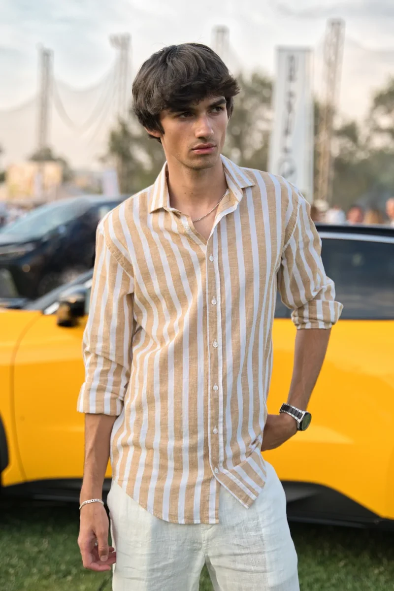 Camisa de Lino / Algodón Ocre