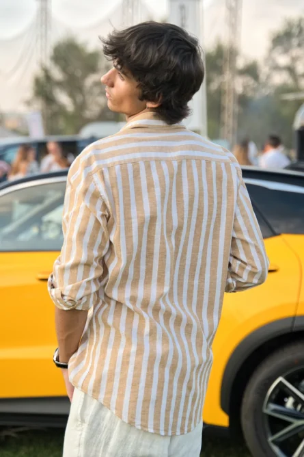 Camisa de Lino / Algodón Ocre