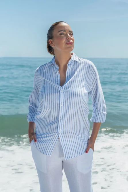 Camisa Lino Algodón Ángel Mujer