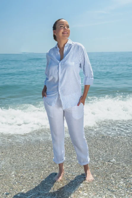 Camisa Lino Algodón Ángel Mujer