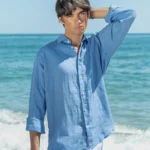 Camisa Puro Lino Premium Azul