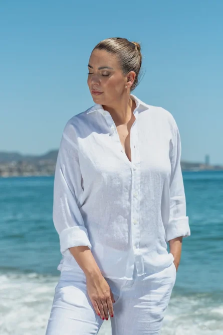 Camisa Puro Lino Premium Blanco