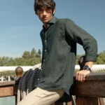 Camisa Puro Lino Premium Carbón