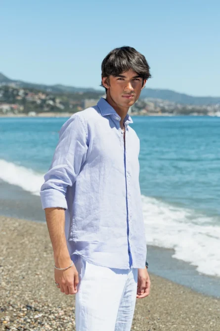 Camisa Puro Lino Premium Malva