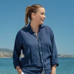 Camisa Puro Lino Premium Marino