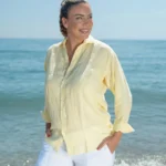Camisa Puro Lino Premium Vainilla Mujer