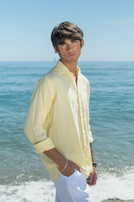 Camisa Puro Lino Premium Vainilla