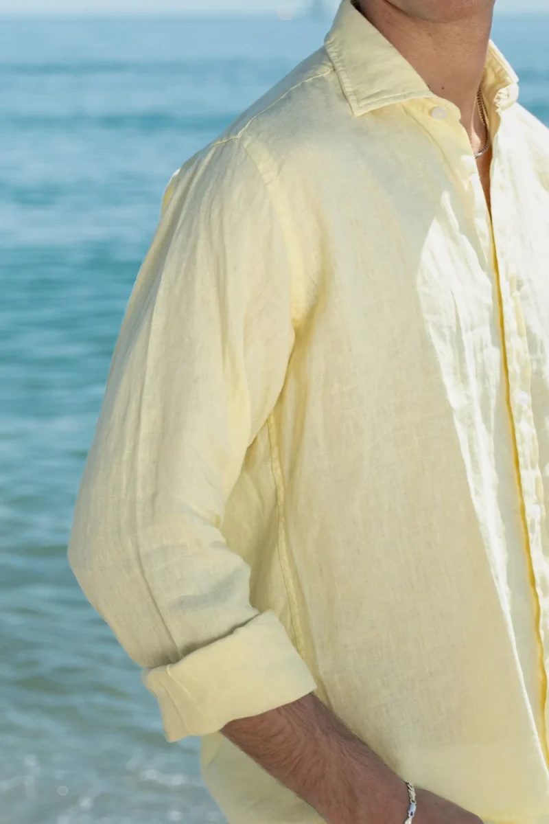 Camisa Puro Lino Premium Vainilla
