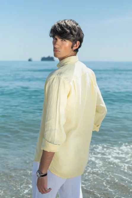 Camisa Puro Lino Premium Vainilla
