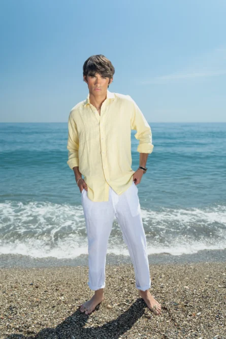 Camisa Puro Lino Premium Vainilla