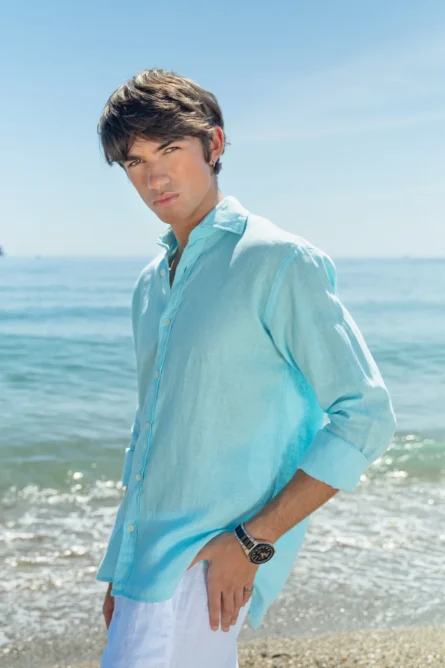 Camisa Puro Lino Premium Verde Agua