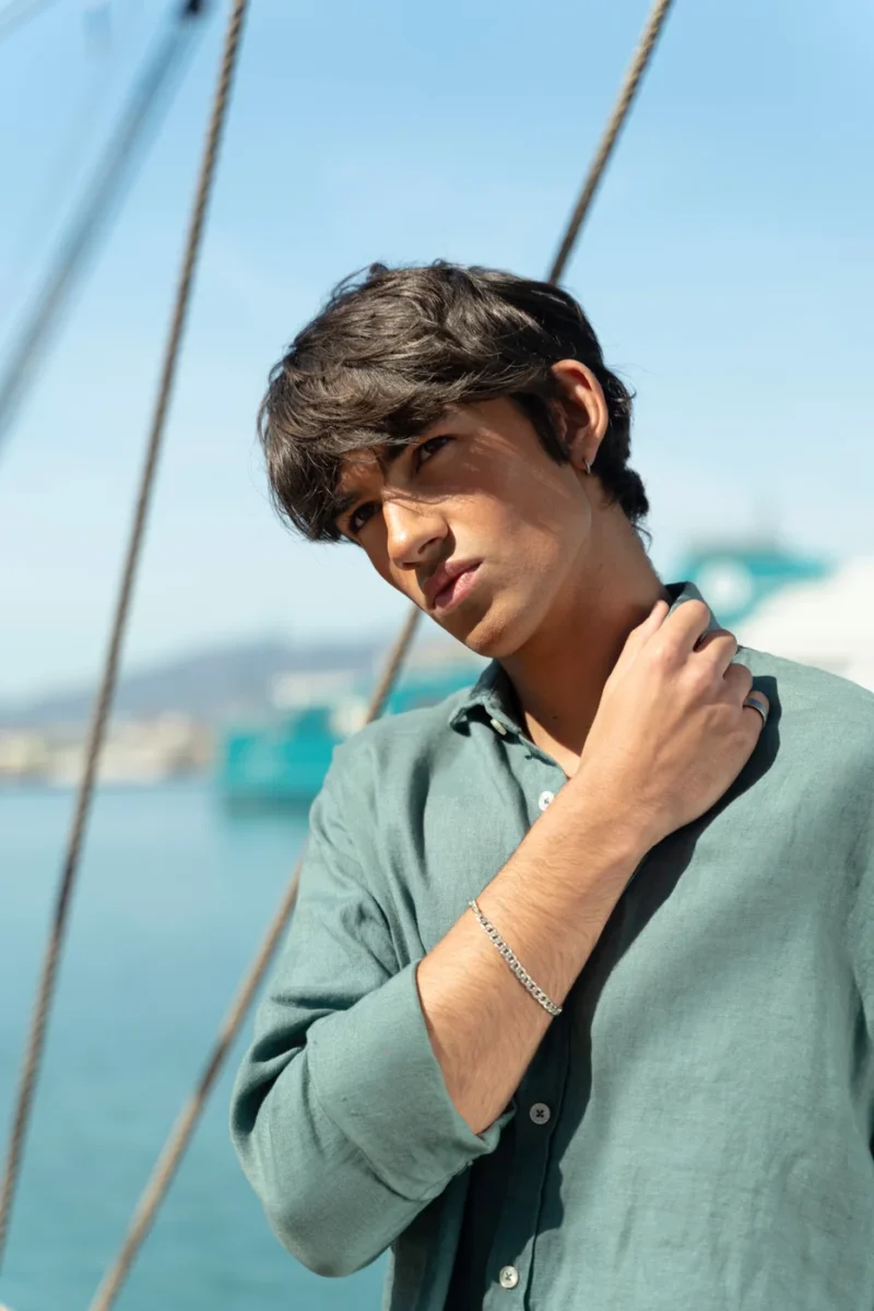 Camisa Puro Lino Premium Verde Petróleo