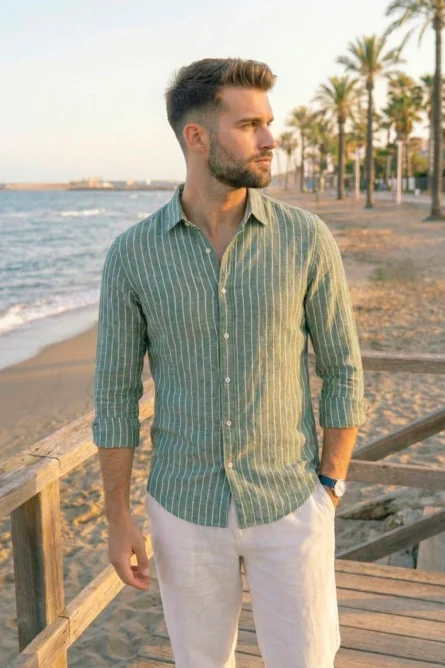 Camisa de Lino / Algodón R3 - Imagen 3