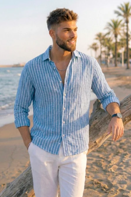 Camisa de Lino / Algodón R3 - Imagen 6