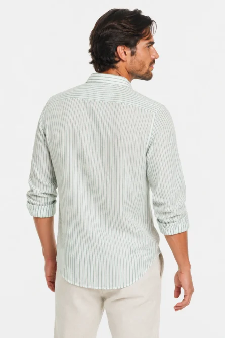 Camisa Lino Algodón Ángel Verde - Imagen 2