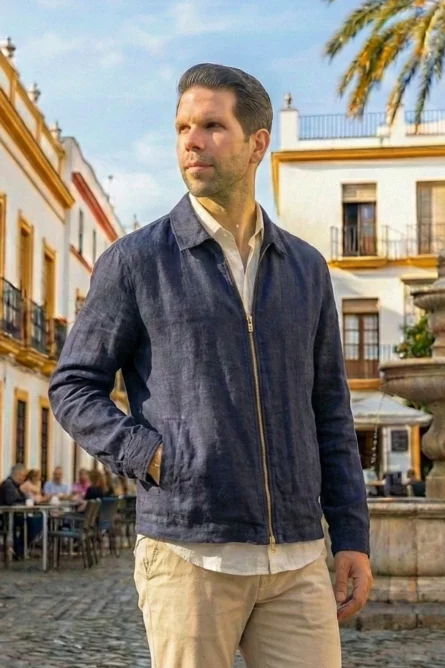 Chaqueta Lino Marino Ibiza