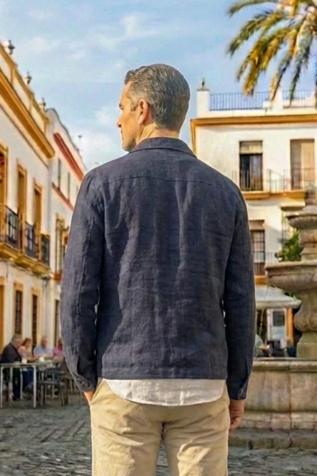 Chaqueta Lino Marino Ibiza - Imagen 2