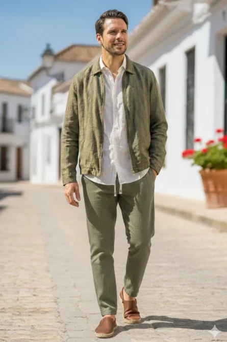 Pantalón Lino Kaki Ibiza - Imagen 3