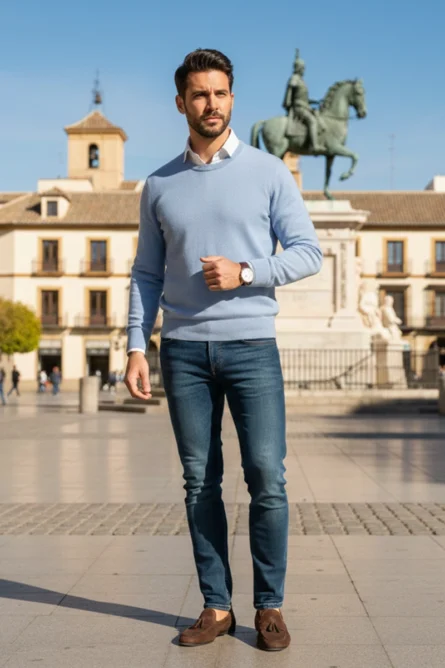 Jersey Cashmere Cuello Redondo